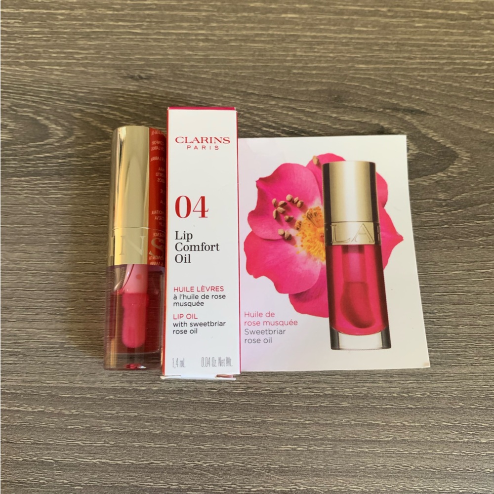 Clarins Lip Comfort Hydrating Oil 04 Pitaya Sheer Baby Pink oh Reactive Travel